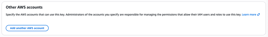 This image shows the AWS selection for adding the Contrast AWS account ID.